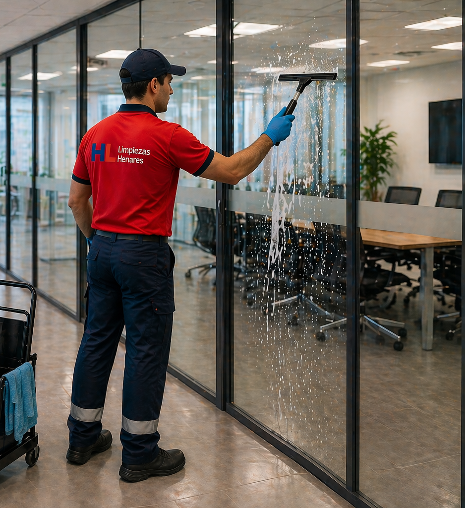 Limpieza de cristales en edificios y complejos residenciales